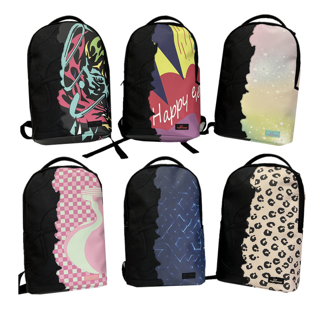  Custom Backpack School Design Pu Backpack Casual Leather Backpack Bag For school-