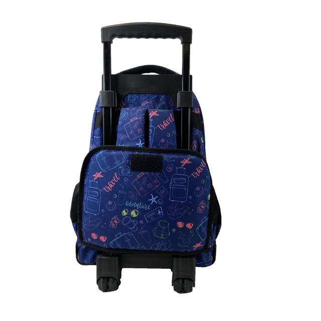 Luggage Bag Trolley Bag Customized Leopard School Backpacks Rolling Suitcase Waterproof with Wheels Unisex Shitch Backpacks