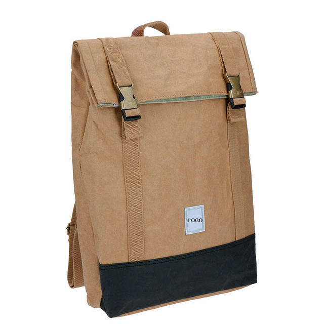 paper backpack Washable kraft paper backpack 