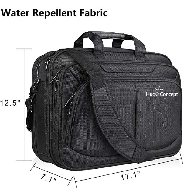 Water-Repellent Expandable Computer Bag for 17'' Laptop 