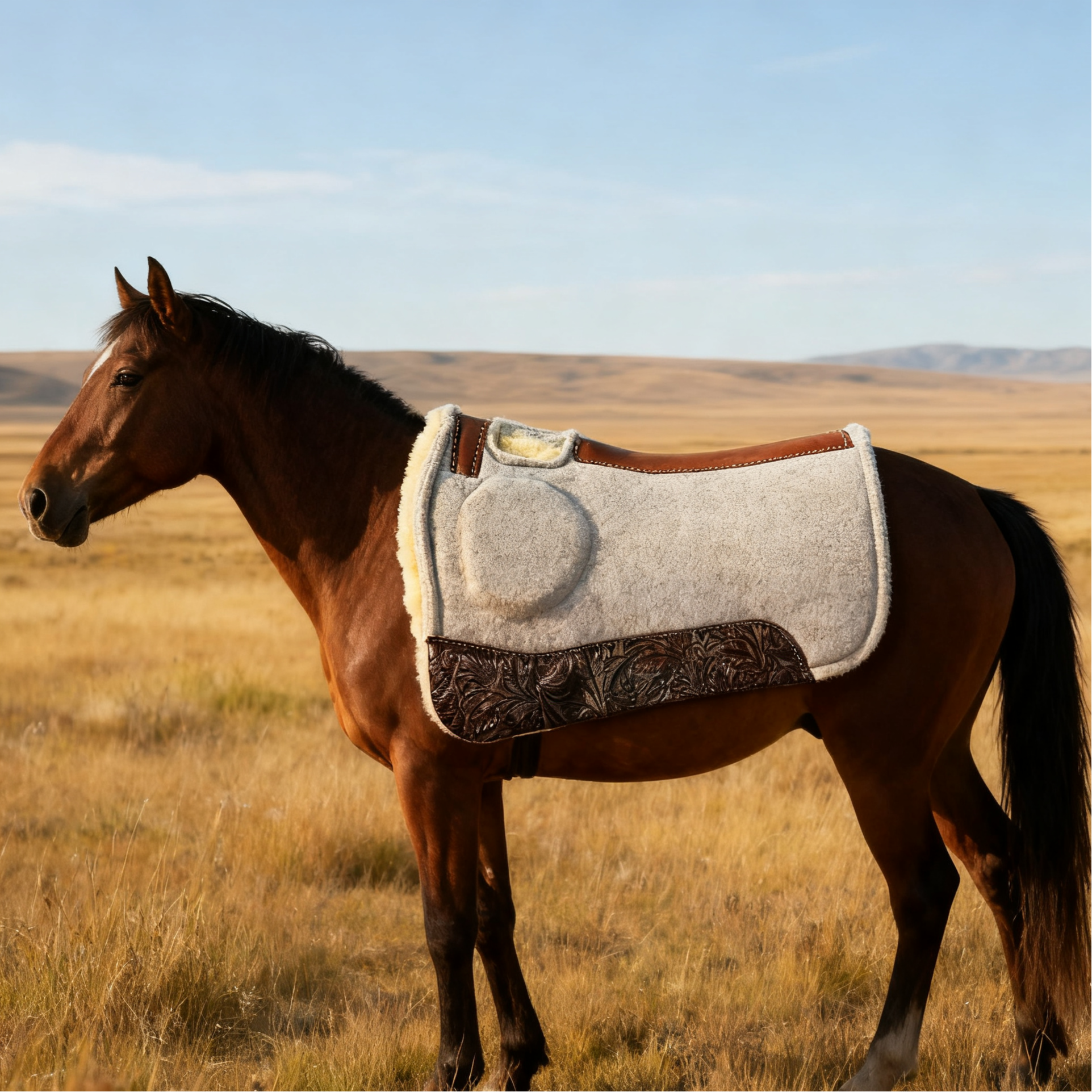 Saddle Pad with Fur Lining 