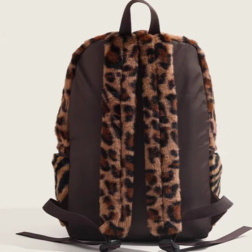  Popular Leopard Print Patchwork Backpack