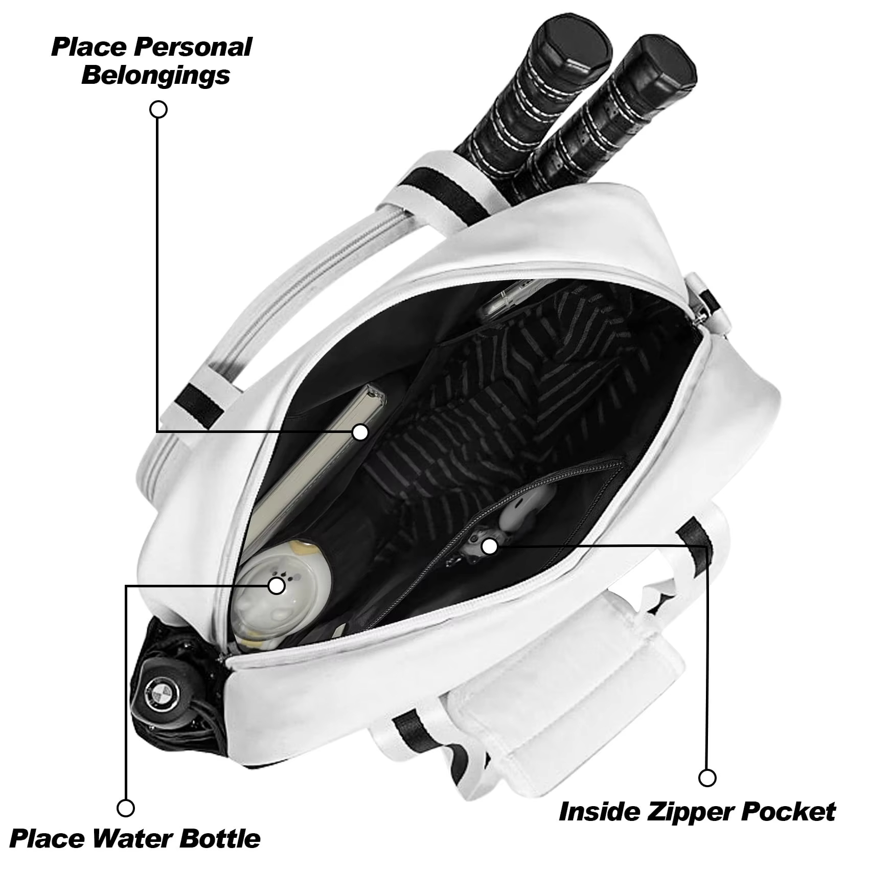 Badminton Pickleball Tote Bag Casual