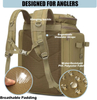 40L Fishing Tackle Backpack with Rod Holders