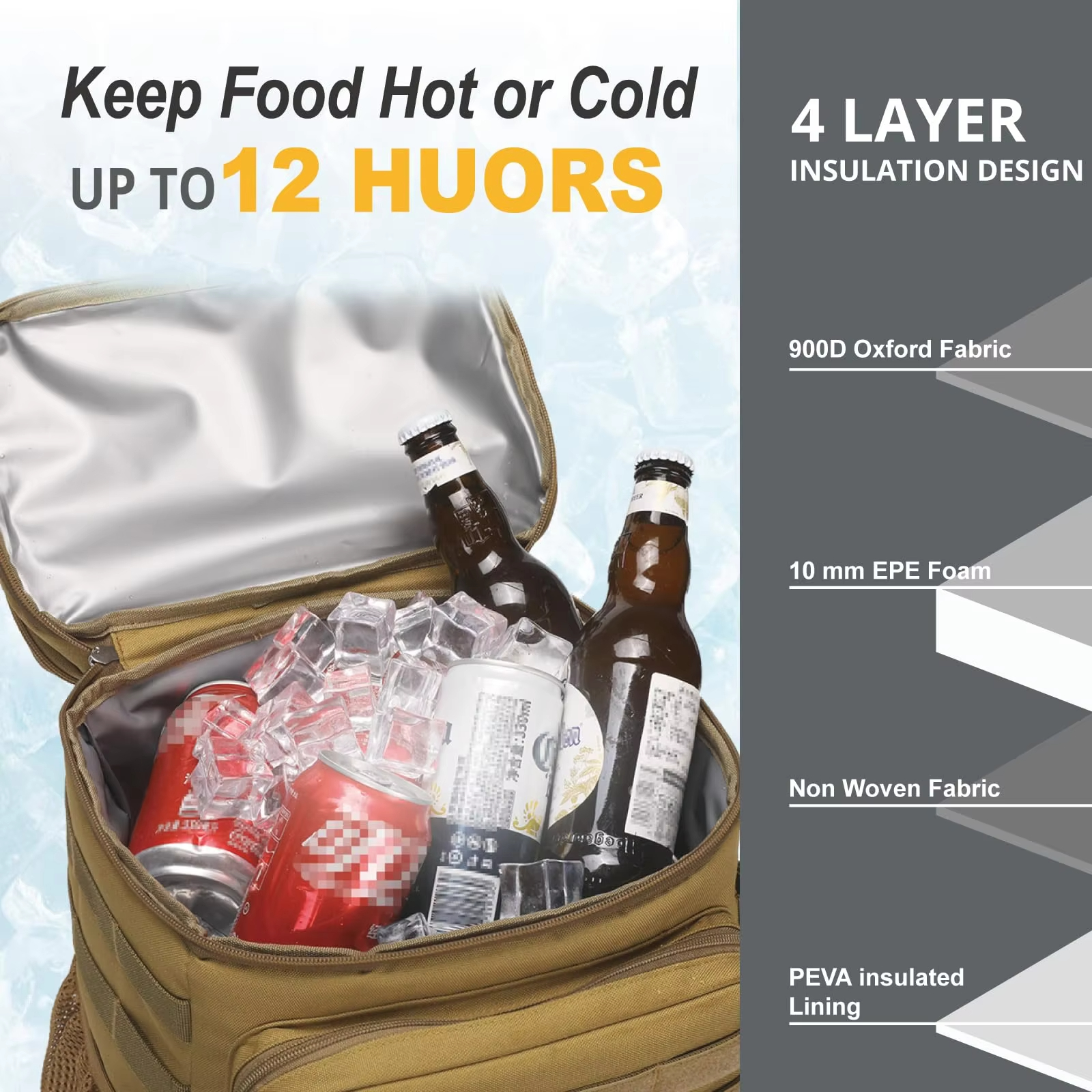 Portable Insulated Bag for Food 