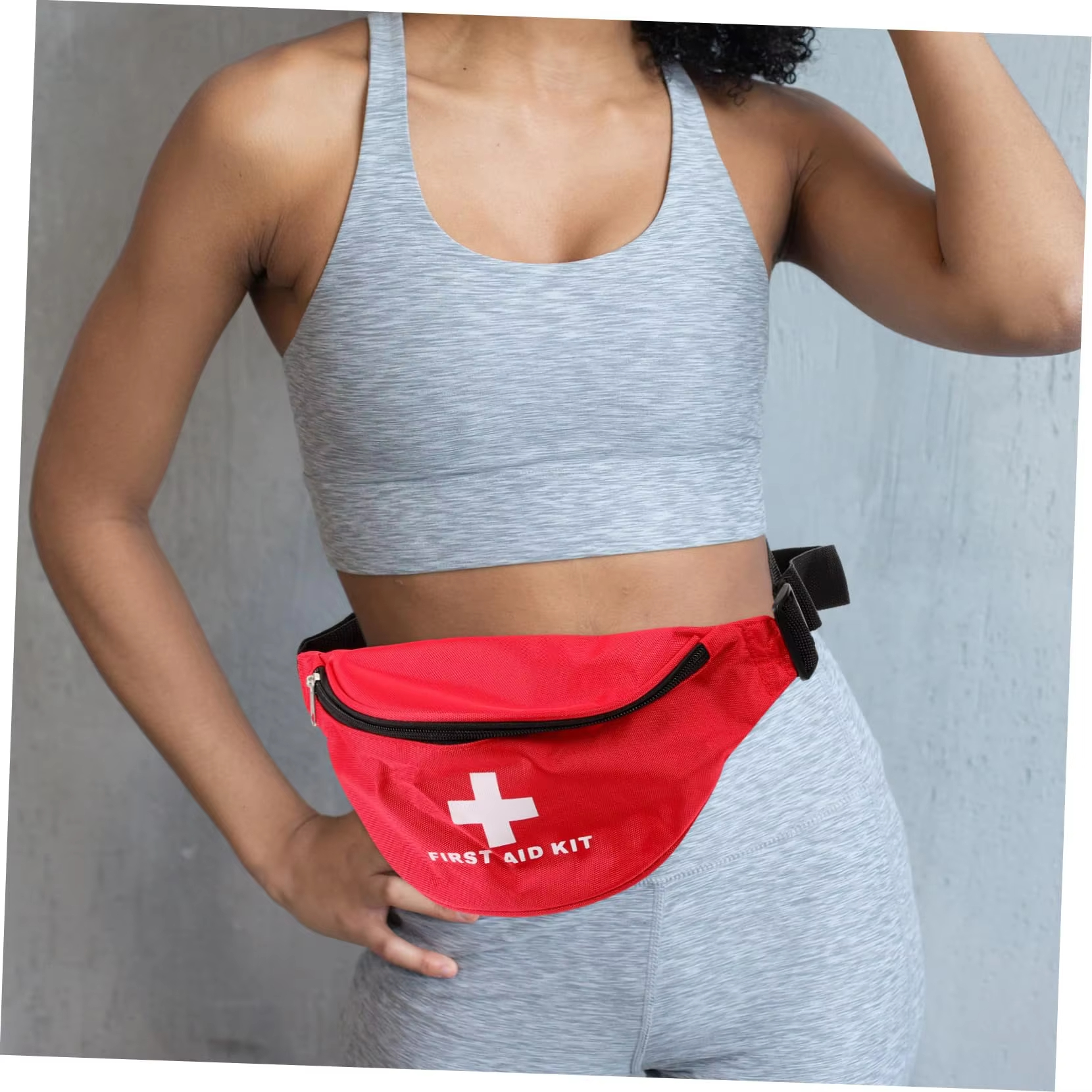 Sport Outdoor Red Emergency Medical Kit Crossbody Bag Portable Empty First Aid Kit Fanny Pack