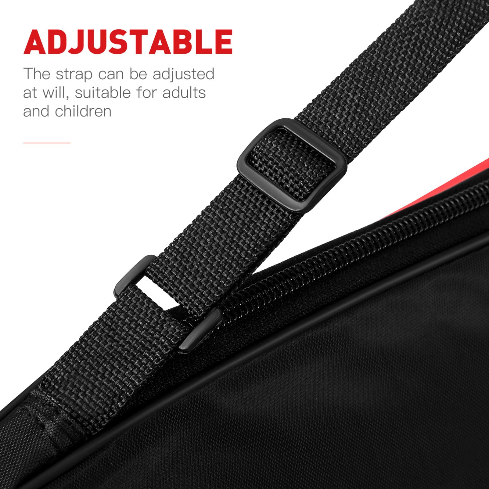  Racket Storage Bag Water Resistant PU with Adjustable Shoulder Strap Portable Badminton Racket Cover