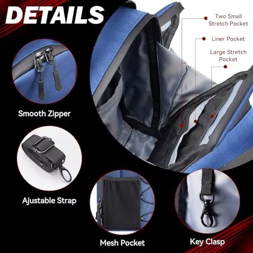 Magnetic Gym Bag Multiple Pockets
