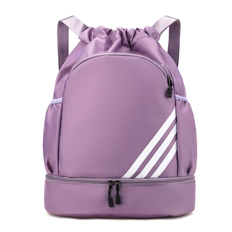 Student Backpack Drawstring Bag Shoe Compartment