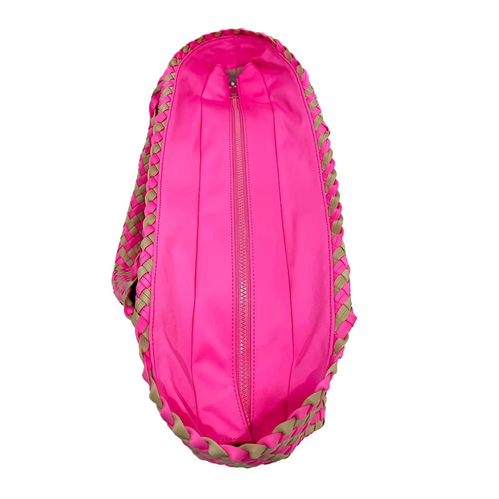 Woven Handbag Fashionable Check Pattern Bag