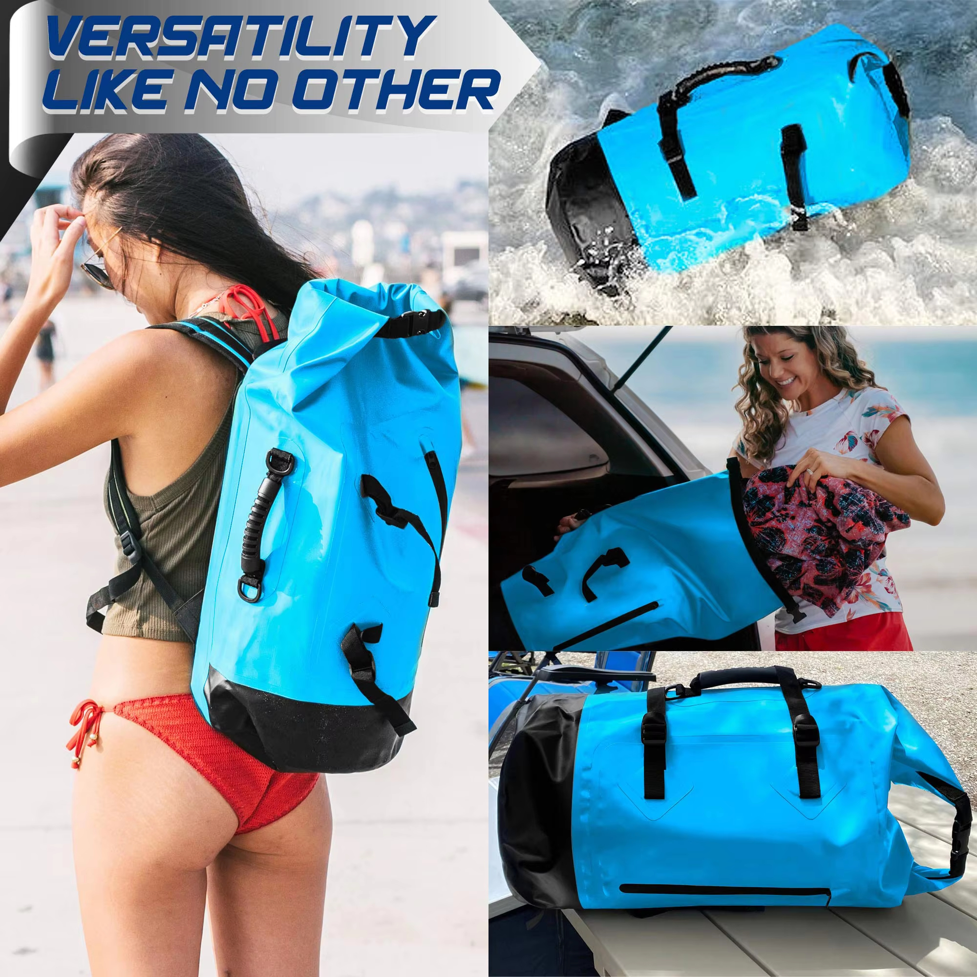  Pvc Roll-top Camping Backpack