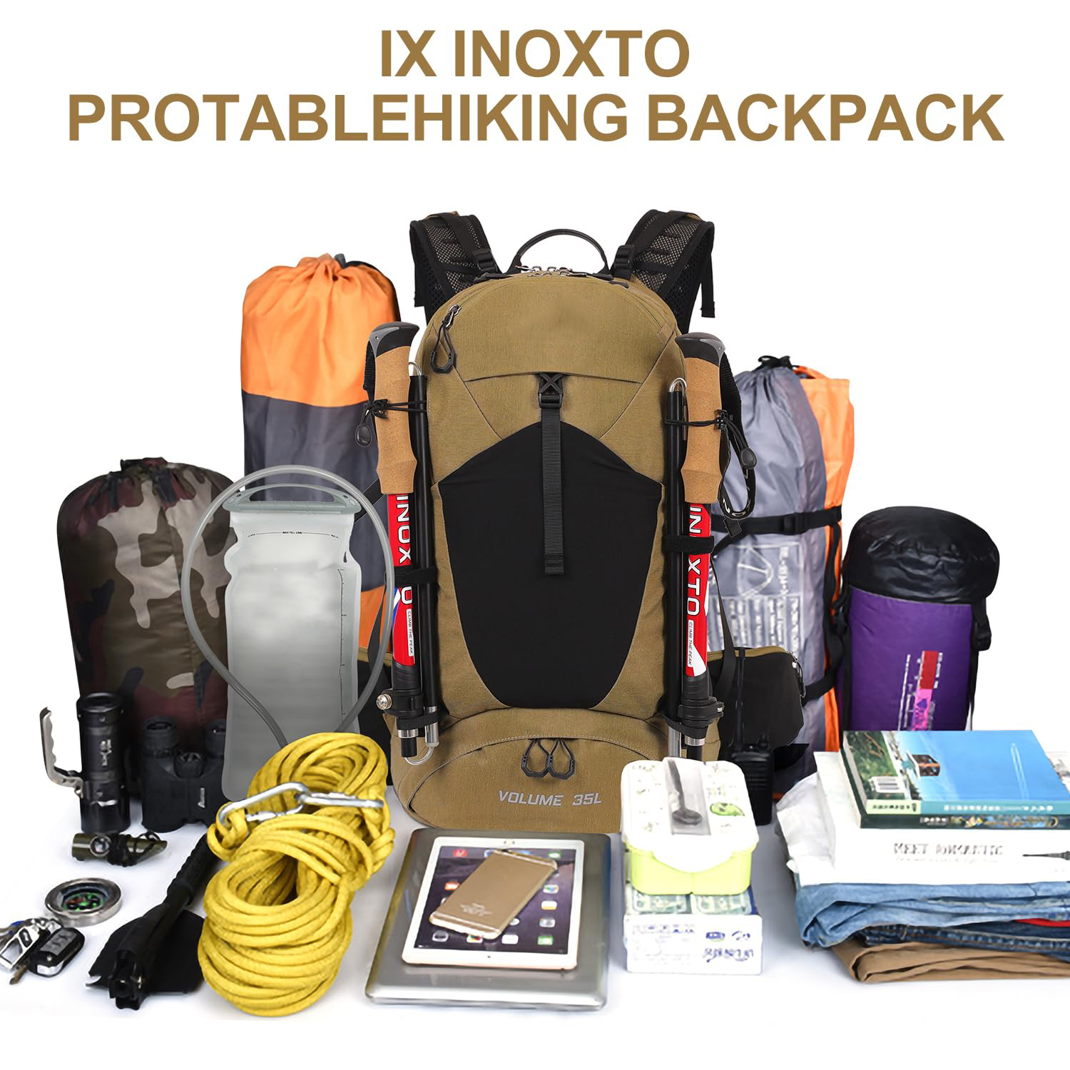 35L Waterproof Hiking Backpack Lightweight Daypack