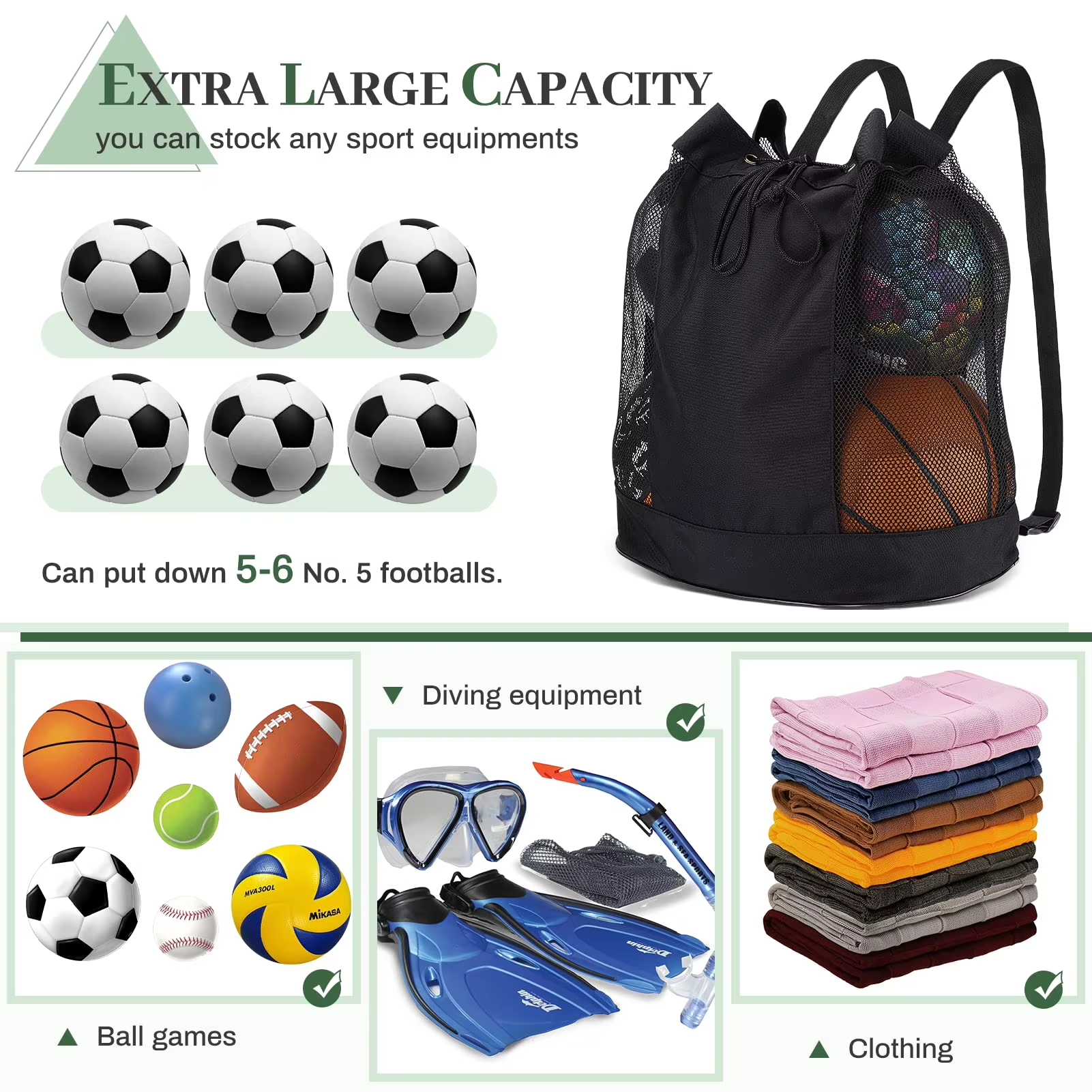 Mesh Drawstring Net Bag
