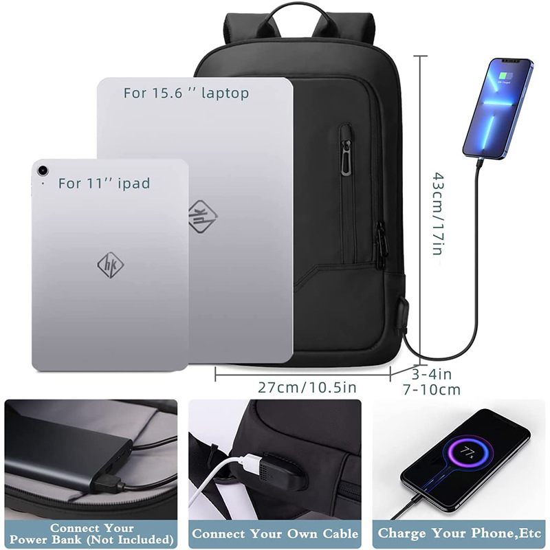 Custom Lightweight Laptop Backpack With Usb Charger for School 