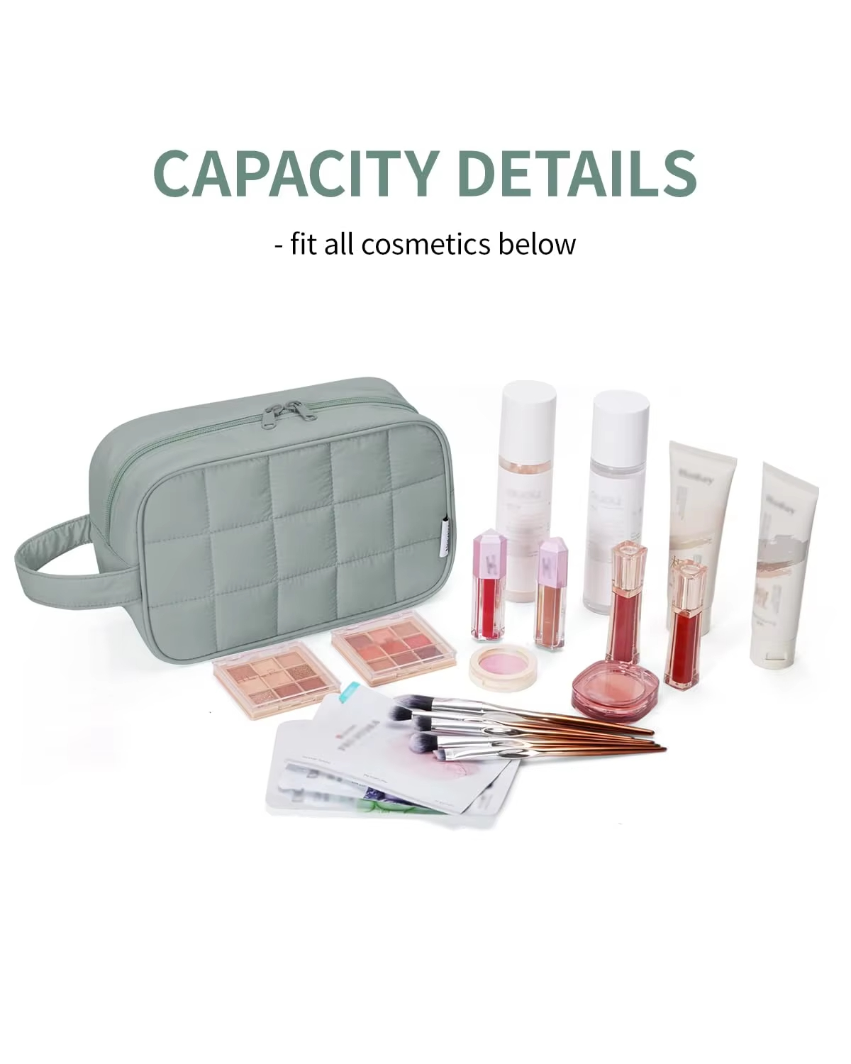  Soft Lightweight Puffer Pouch Cosmetic Bags