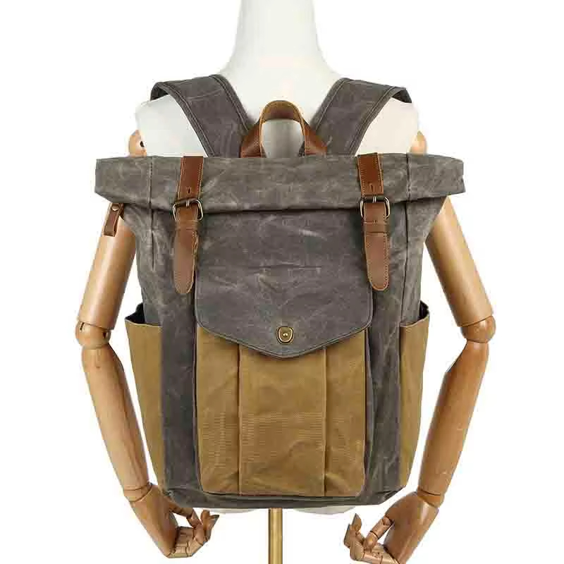  Retro Men Travel Backpack Travel Student Bag