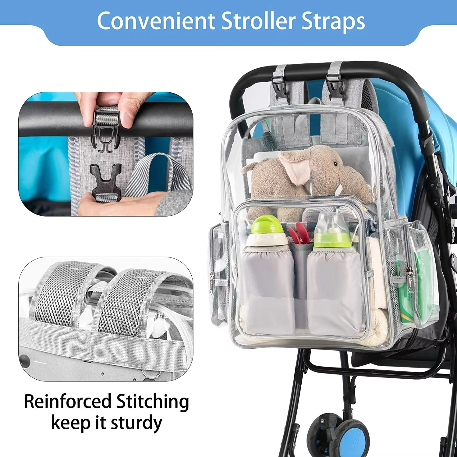 Diaper Bag Backpack Baby Bag Transparent Pvc