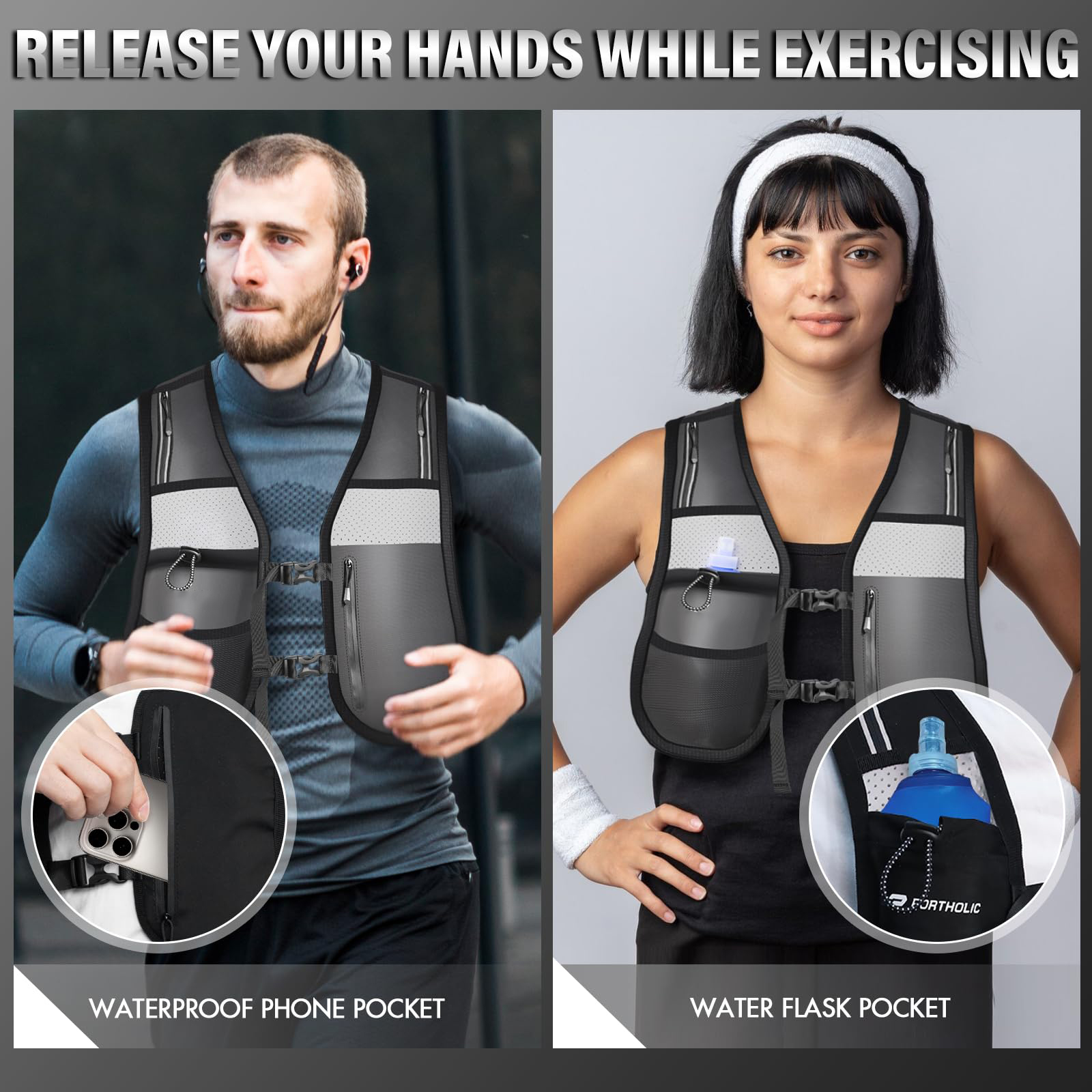 Reflective Breathable Neoprene running bag