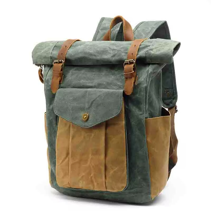  Retro Men Travel Backpack Travel Student Bag