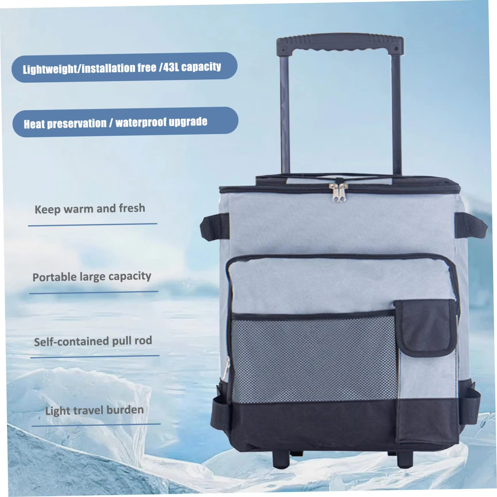  Insulated Cooler Bag With Wheels
