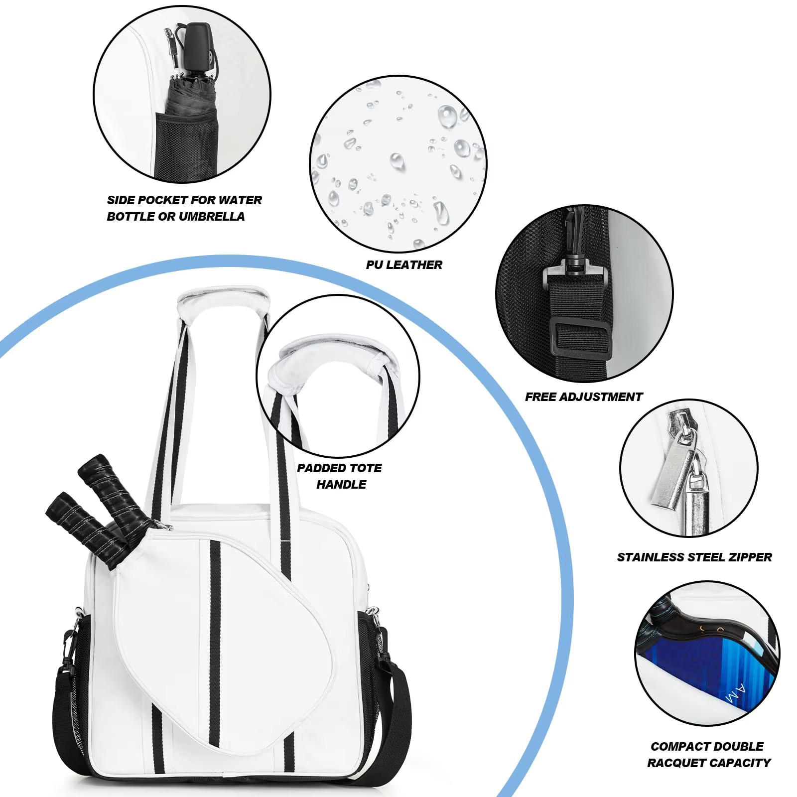 Badminton Pickleball Tote Bag Casual