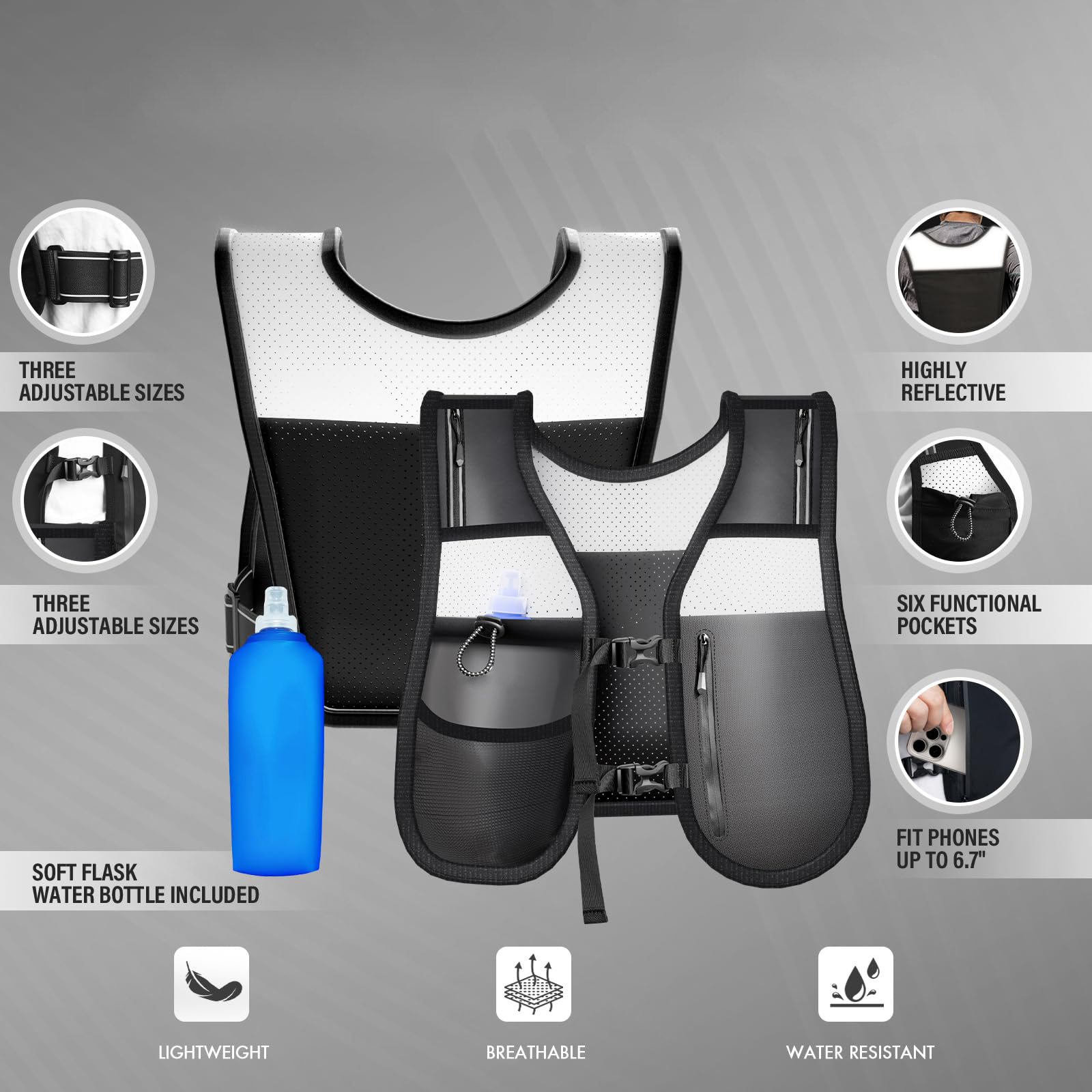 Reflective Breathable Neoprene running bag