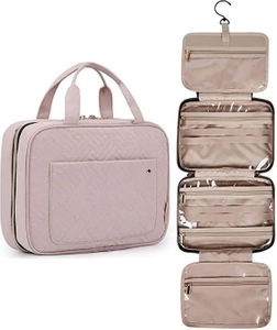 Custom Water-resistant Toiletry Bag with Hanging Hook 