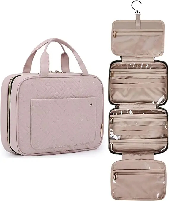 Custom Water-resistant Toiletry Bag with Hanging Hook 