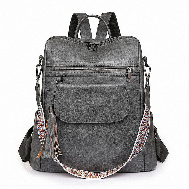  Fashion PU Leather Backpack 