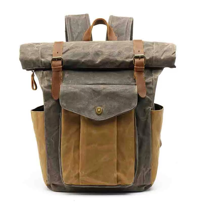  Retro Men Travel Backpack Travel Student Bag