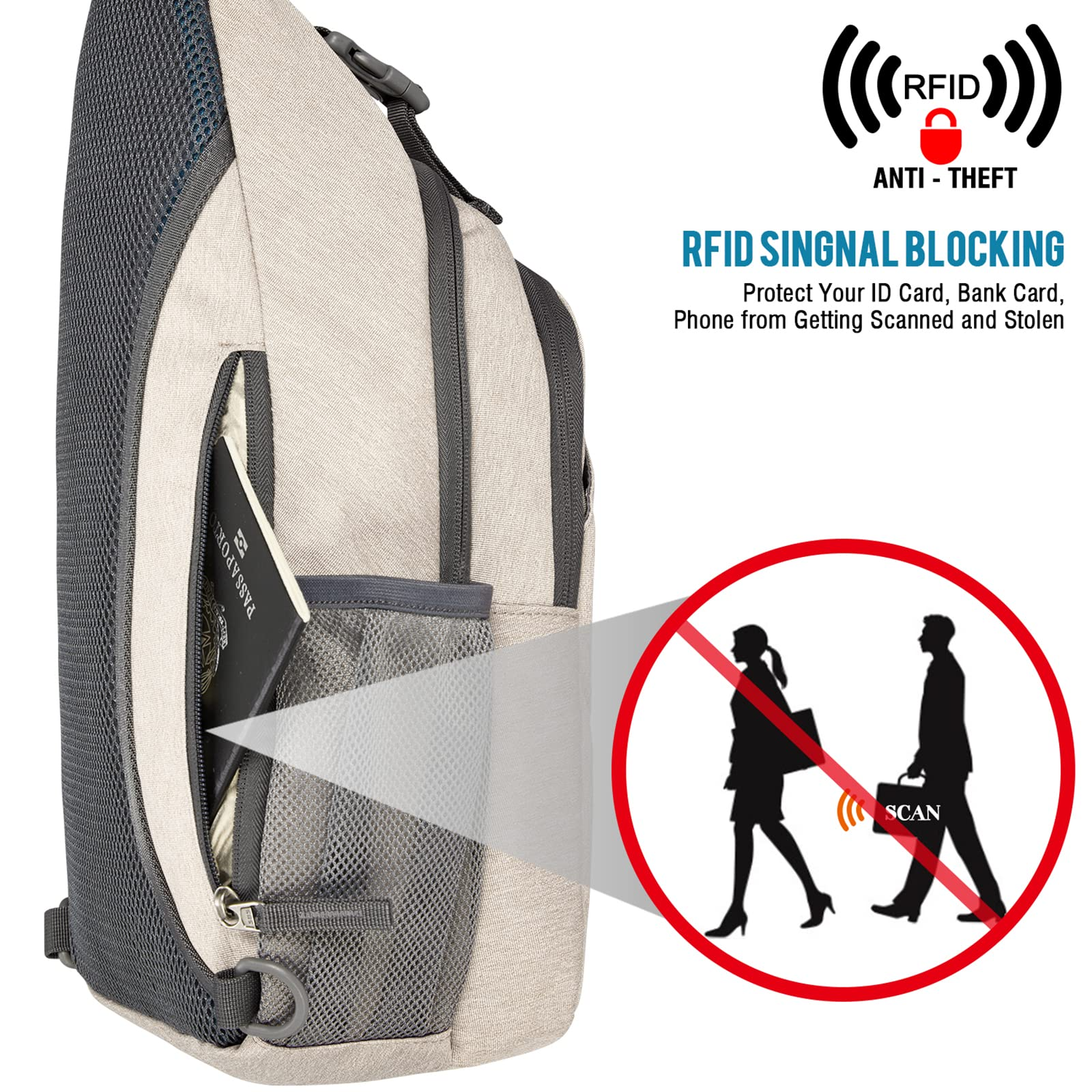  Sling Backpack Crossbody Chest Bag