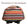  Fashion Colorful Stripe School Bag