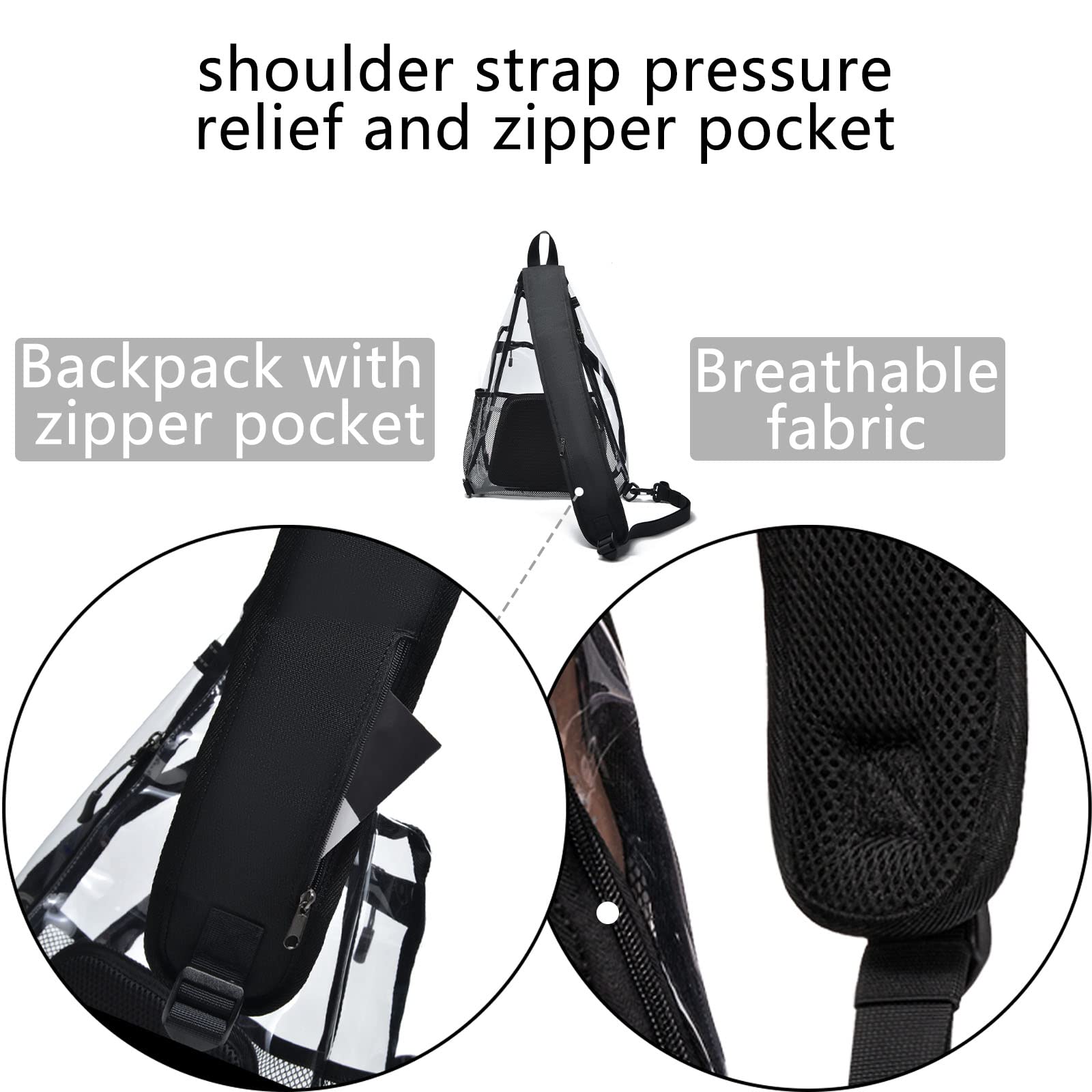 Pvc Clear Chest Sling Bag 