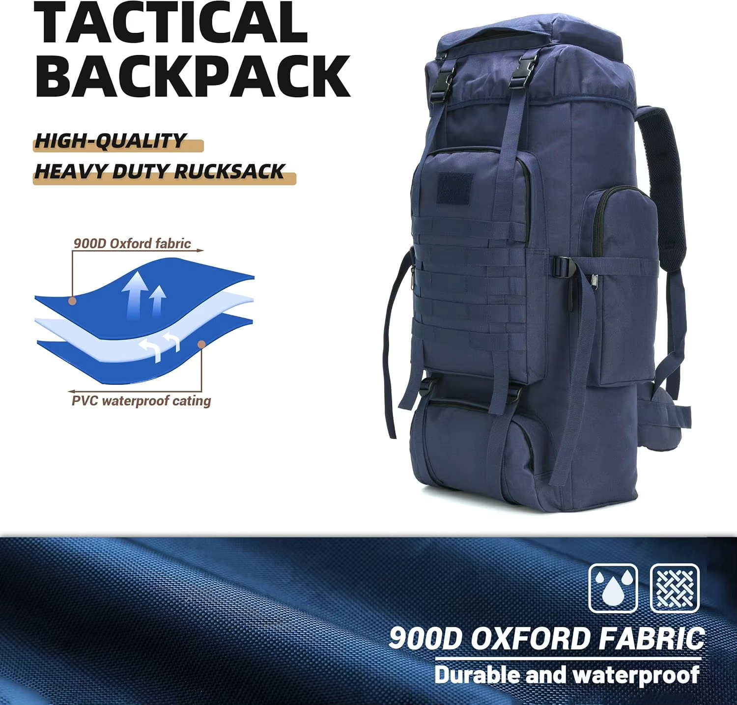 70L Camouflage Tactical Backpack