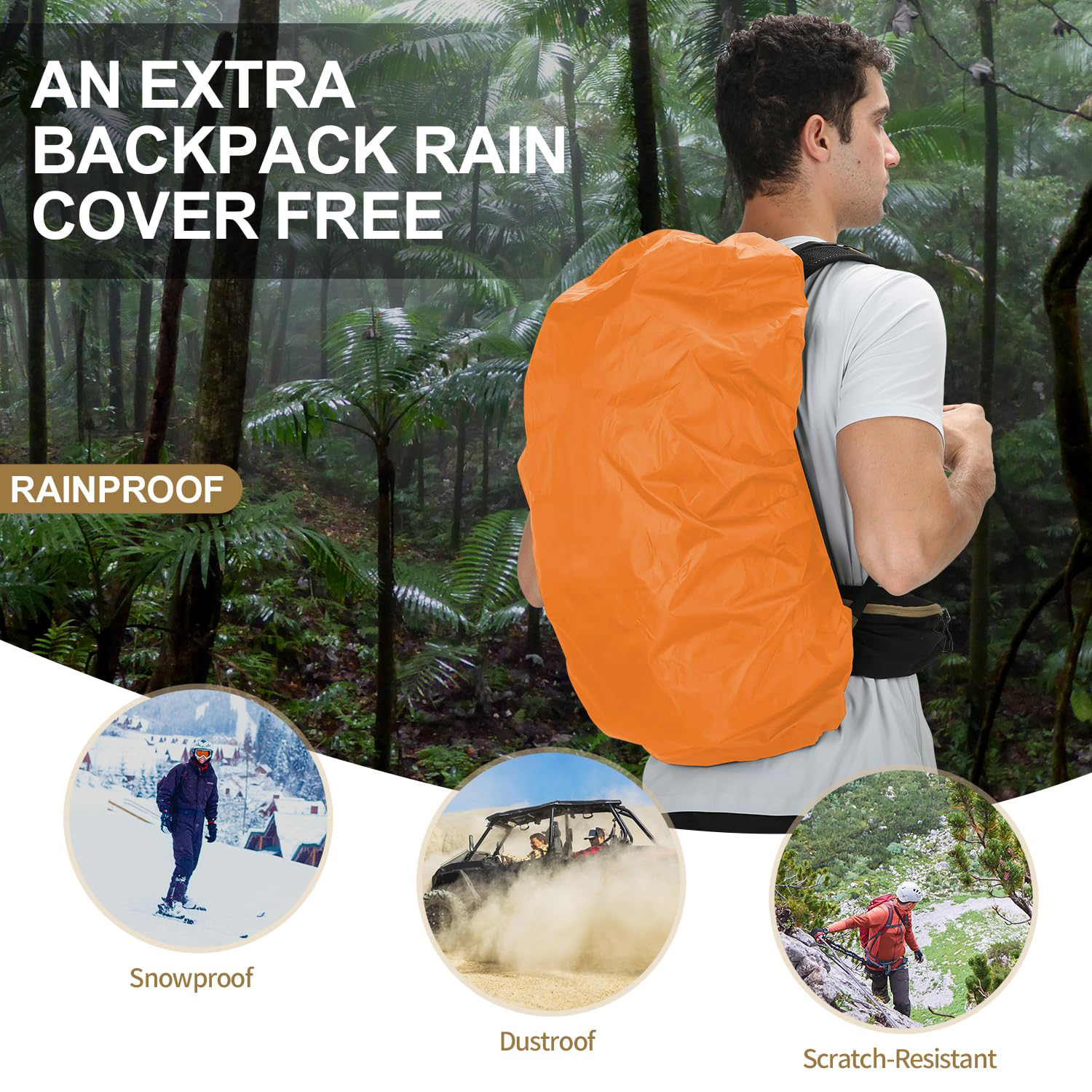 35L Waterproof Hiking Backpack Lightweight Daypack