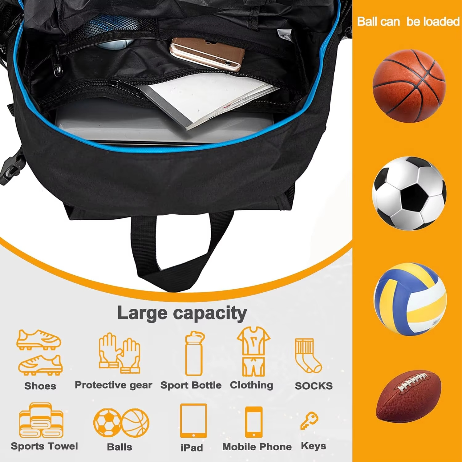 Ball Bag With Shoe Compartment