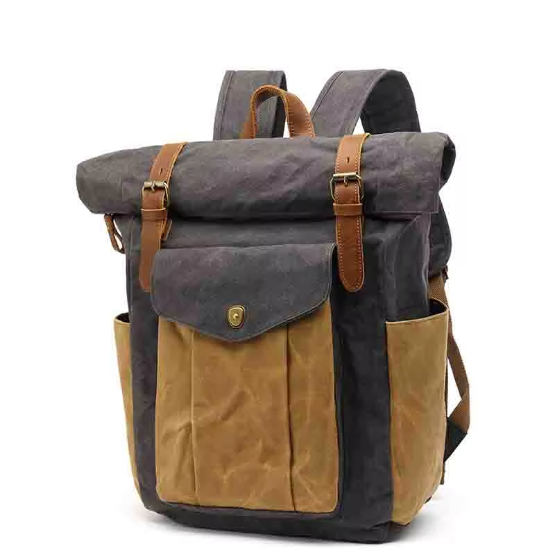  Retro Men Travel Backpack Travel Student Bag