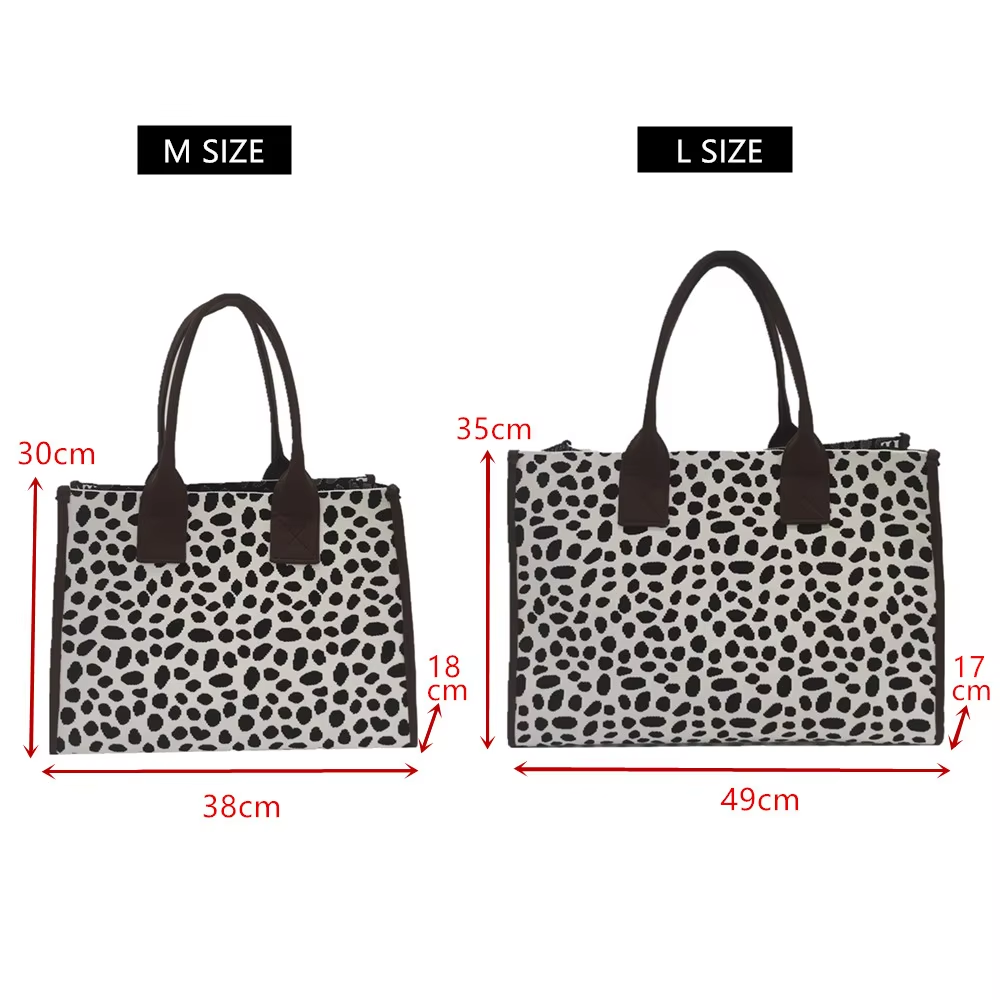 Fashion Spots Leopard Tote Bag Ladies Hand Bags