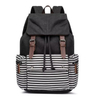 Fashionable Striped Travel Backpack Student Backpack 