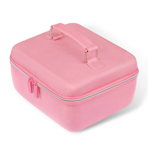 Customized Pink Waterproof Cosmetic Bag With Handle 