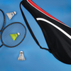 Racket Storage Bag Water Resistant PU with Adjustable Shoulder Strap Portable Badminton Racket Cover