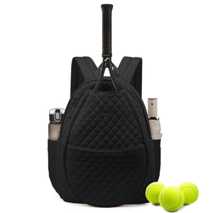 Tennis Racket Backpack Waterproof Canvas Bag for Pickleball Paddles and Badminton Portable