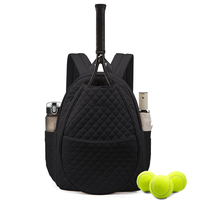 Tennis Racket Backpack Waterproof Canvas Bag for Pickleball Paddles and Badminton Portable