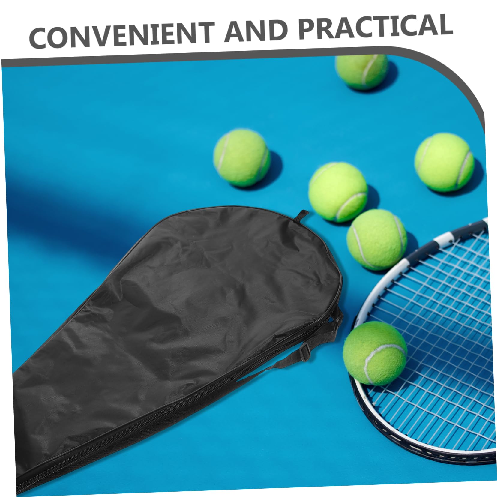  Black Oxford Cloth Tennis Racket Storage Bag Pick Racquet Case for Secure Storage Comfortable Tennis Racket Bag Cover