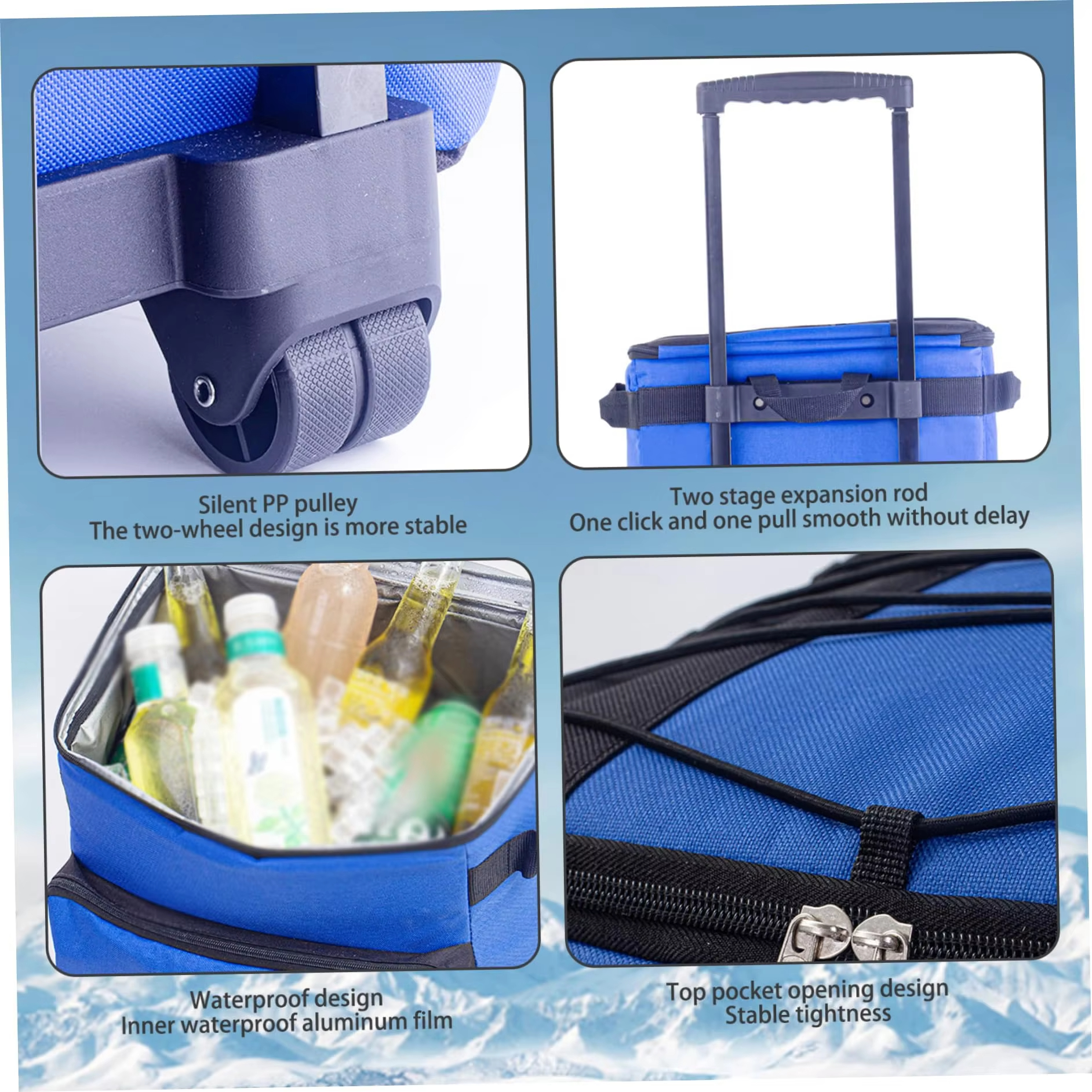  Insulated Cooler Bag With Wheels