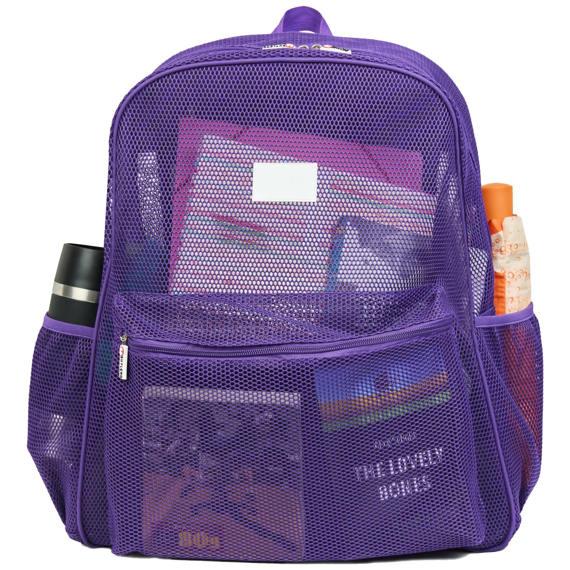 Transparent Mesh Backpacks for School Travel
