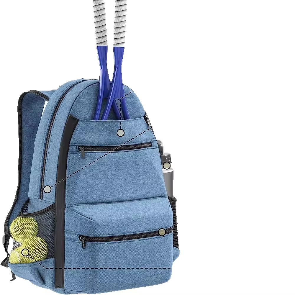 Custom Double Shoulder Bag Multifunctional Outdoor Sports Tennis Racket Badminton Backpack