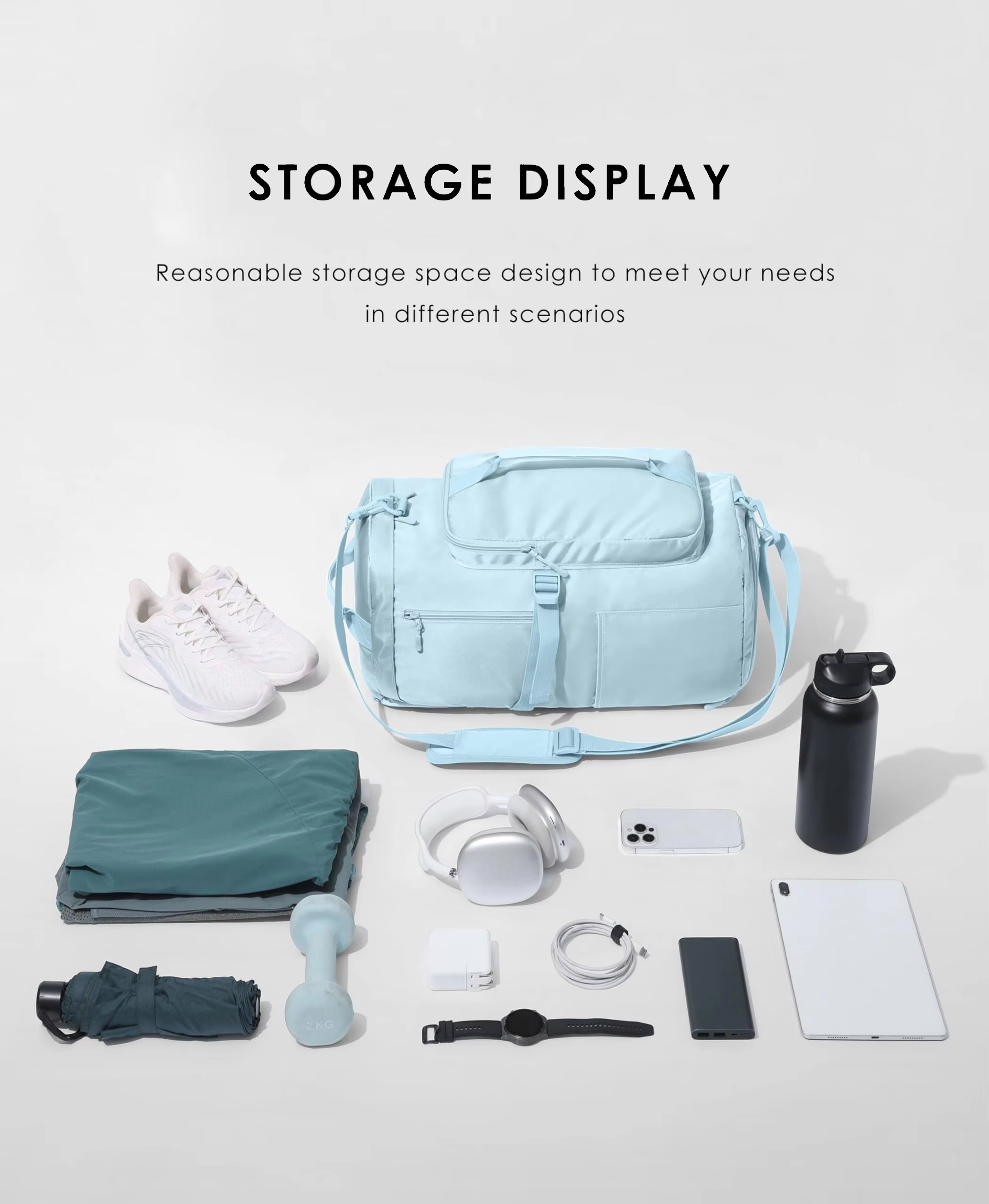 Gym Backpack With Shoe Compartment Multiple Pockets 