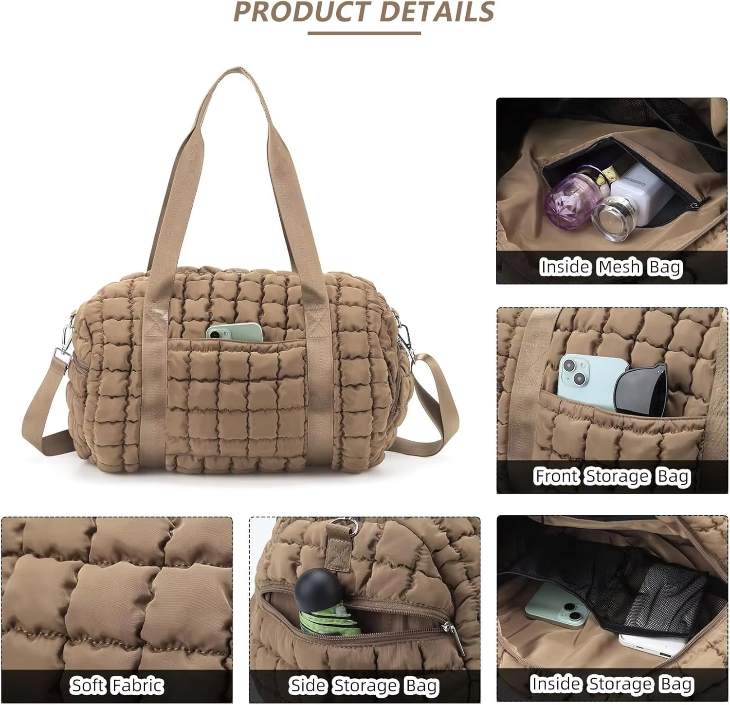  Lightweight Puffy Duffel Bag