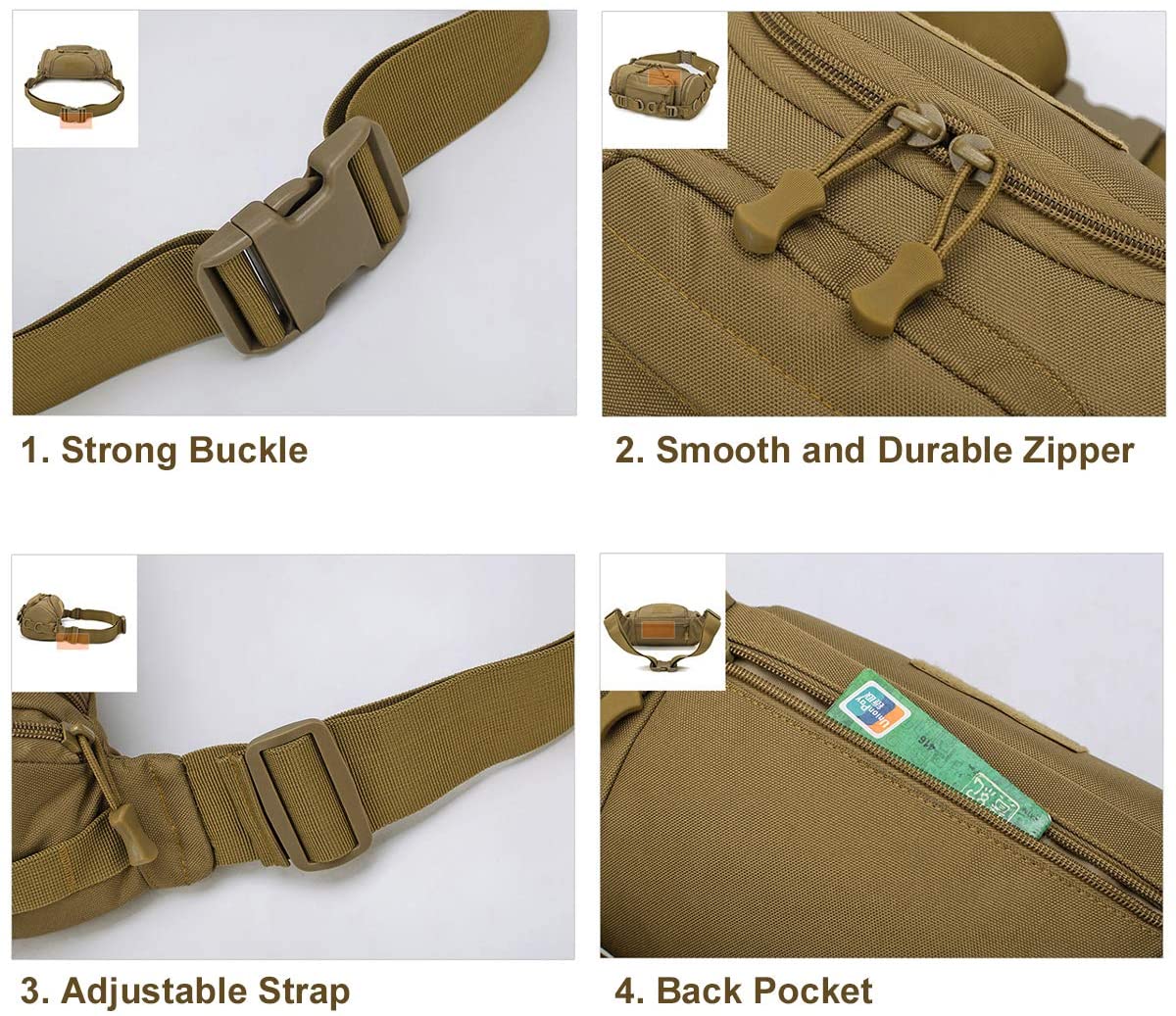 Tactical Waist Bag 800D 
